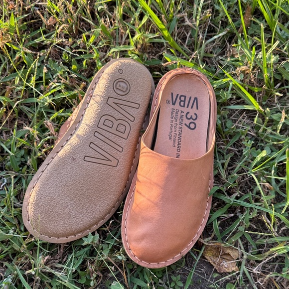 Viba cognac Leather Men's Slip-On Shoes - Picture 1 of 4